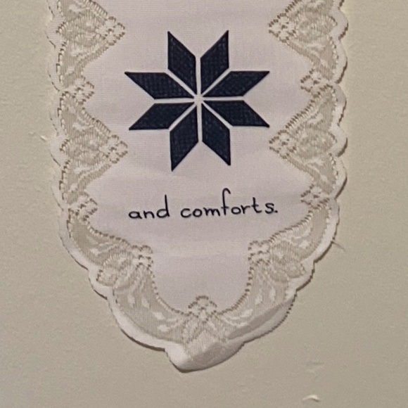 Lace Cloth “Friends” Hanging Banner - Picture 6 of 6